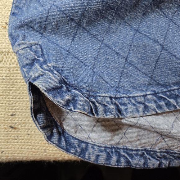 Blue Quilted Denim Jacket - Picture 5 of 7